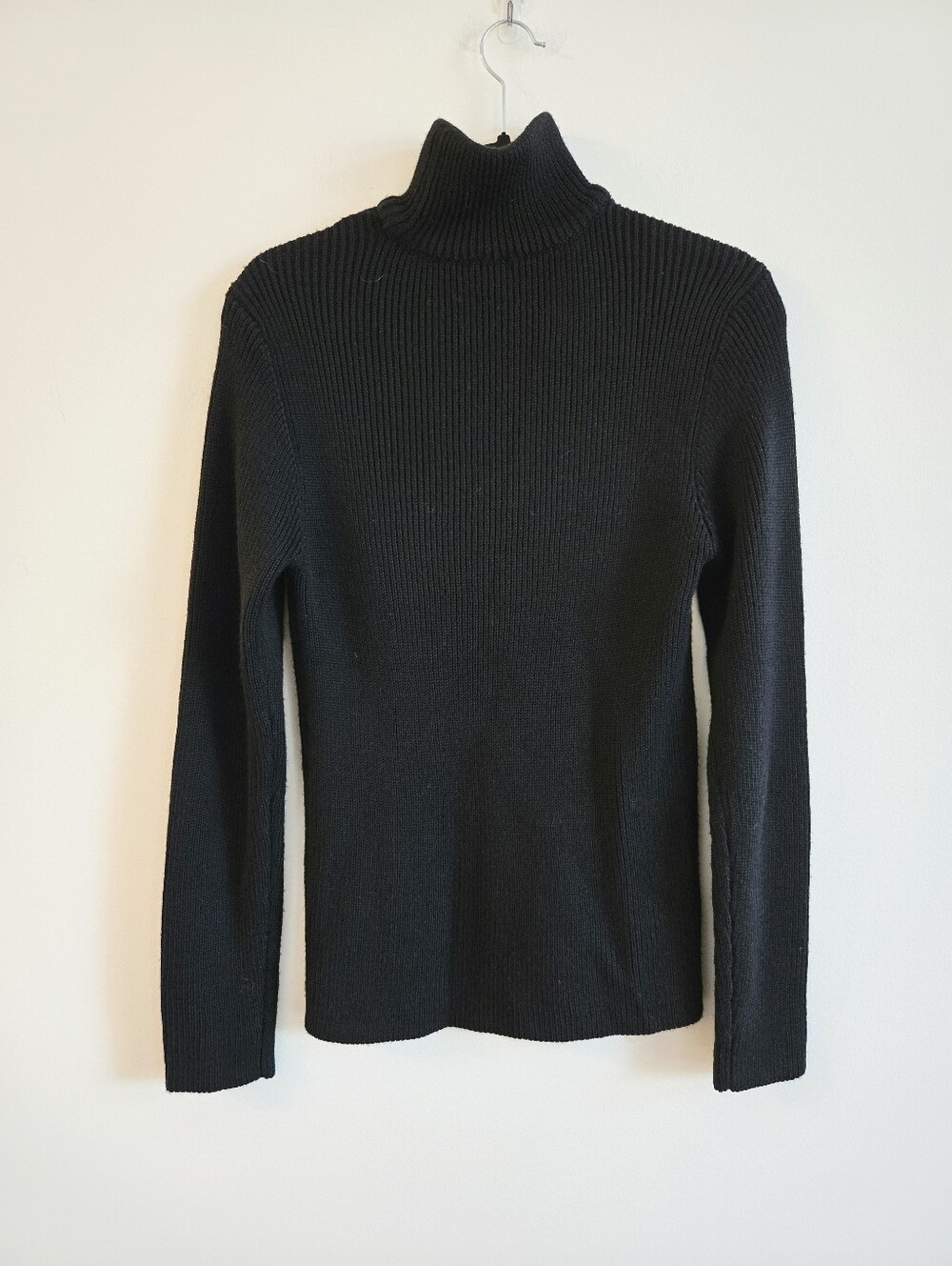 CLUB MONACO I US S Chunky Knit Turtlenecj Sweater I black